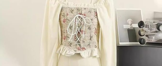 Woman wearing black off shoulder tops with jeans outdoors