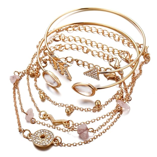 Stylish 6 Gold Plated Bangles Set for Women – Shining Diva Fashion Accessories