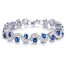 Shining Diva Women Silver Bracelet – Royal Blue Crystal Silver Plated Jewelry