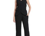 Coord Set Women – Fashfun Solid Waist-Coat Outfit