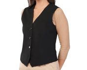 Black Waistcoat Women – SaintX Stylish Executive Wear