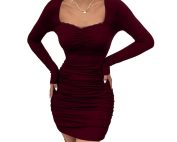 Women wearing lace mini dress with sweetheart neck and lace trim for casual and party occasions